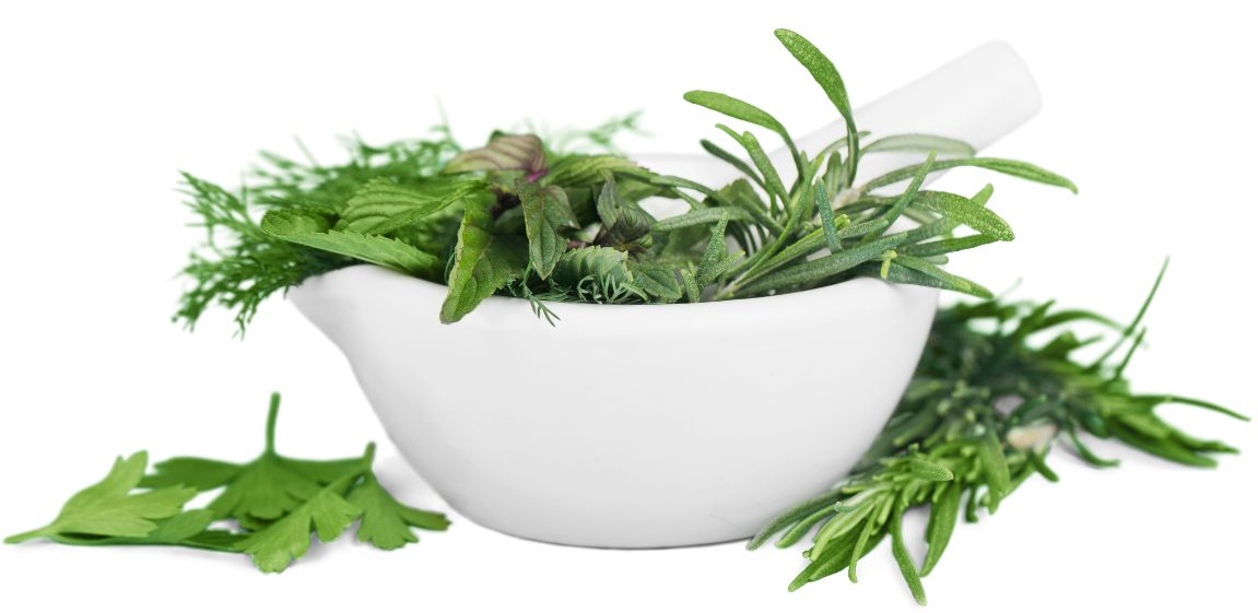 bowl of herbs