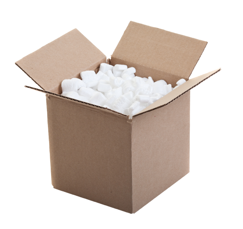 open box with packing materials